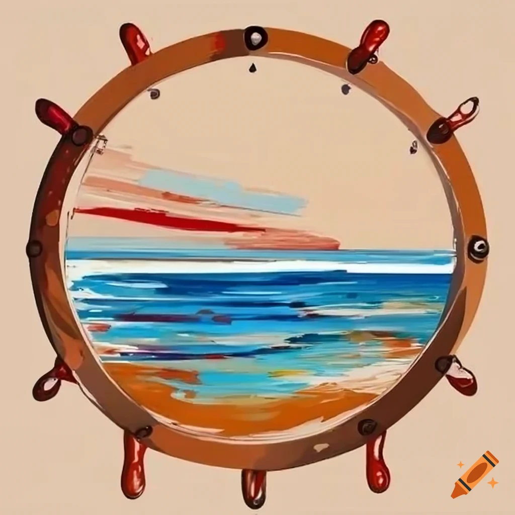 Boat steering wheel on Craiyon