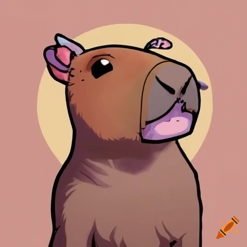 prompthunt: capybara as an anime waifu, anime, weeb, die cut sticker ,  intricate, elegant, highly detailed, digital painting, artstation, concept  art, smooth, sharp focus, illustration, art by artgerm and greg rutkowski  and