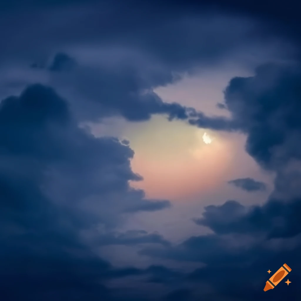 Moonlit cloudy sky