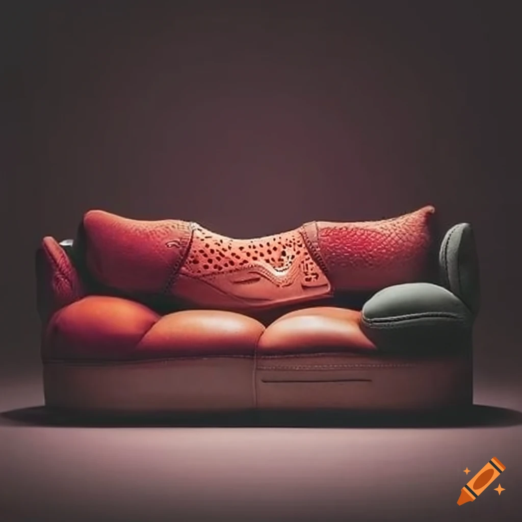 Couch made of jordan sneakers