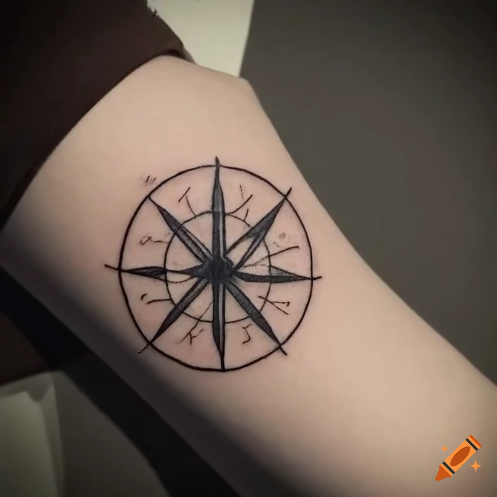 Tattoo uploaded by Vipul Chaudhary • Compass tattoo |Compass tattoo design |compass  tattoo with arrow |tattoo for boys • Tattoodo