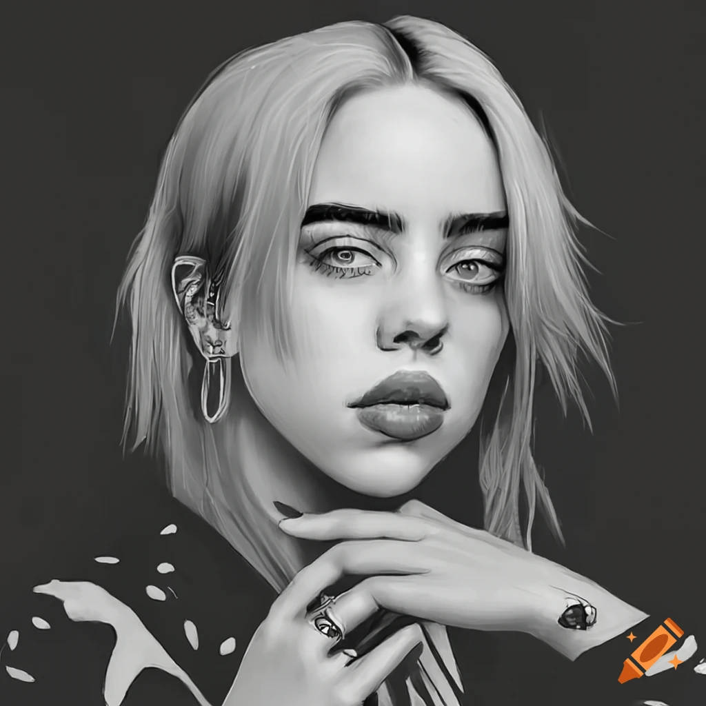 After five days of drawing, I've finished! : r/billieeilish