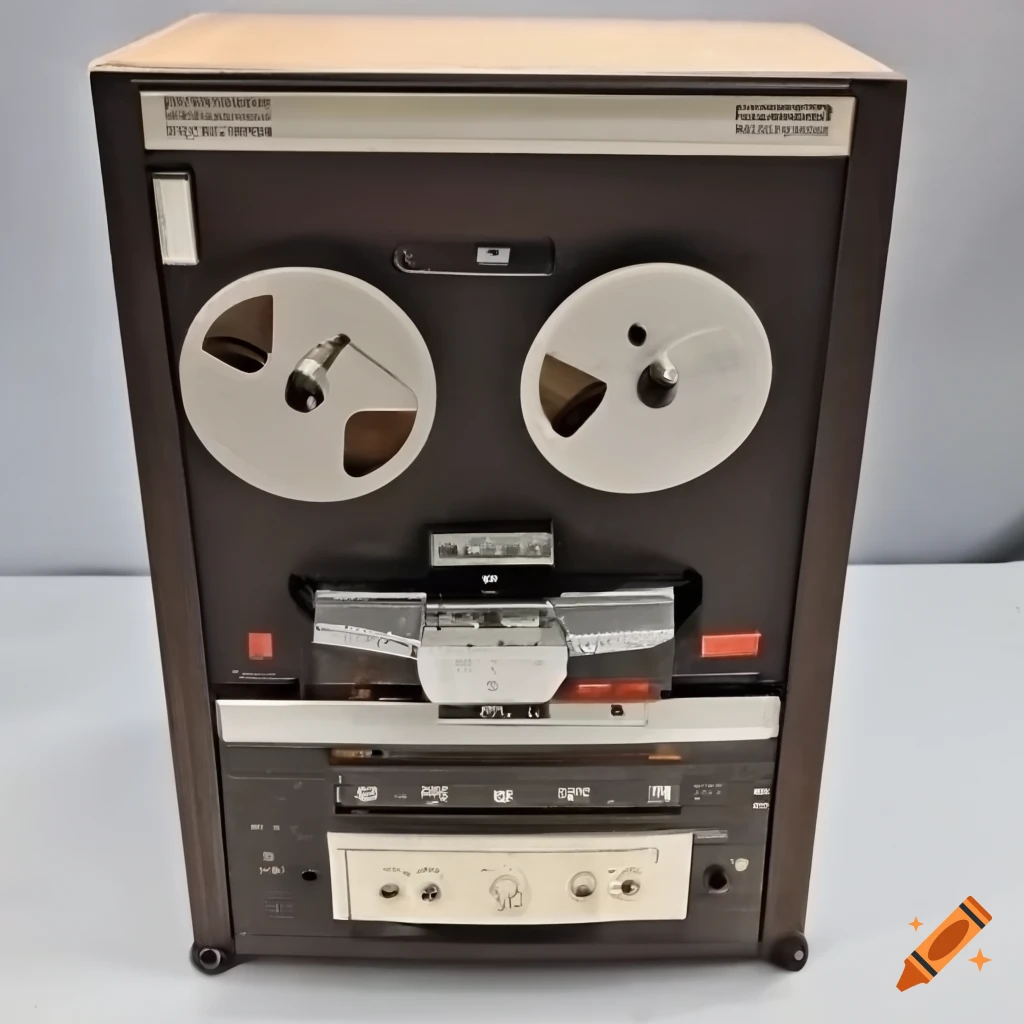 A reel to reel tape storage drive cabinet, with 10.5-inch (27 cm