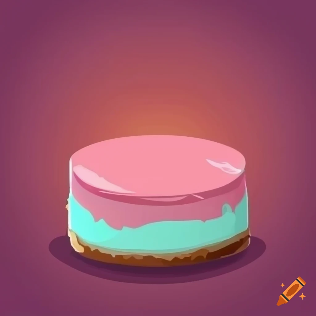 A rose cheesecake in a vectorial style on Craiyon