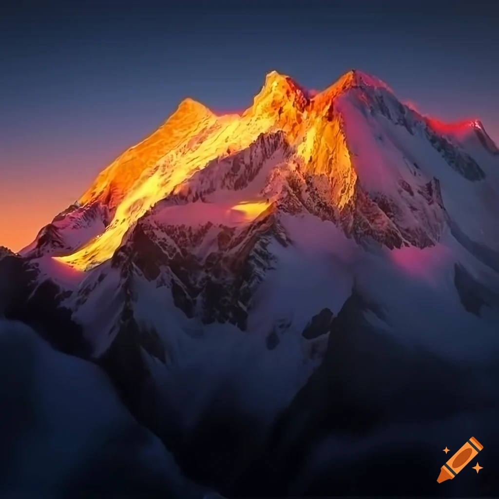 Generate a stunning digital artwork depicting a breathtaking sunset ...