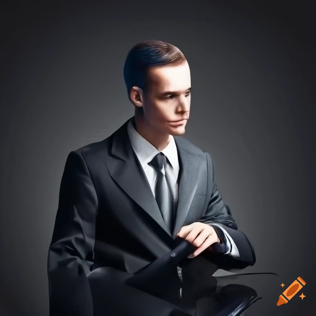 Man with business suite on Craiyon