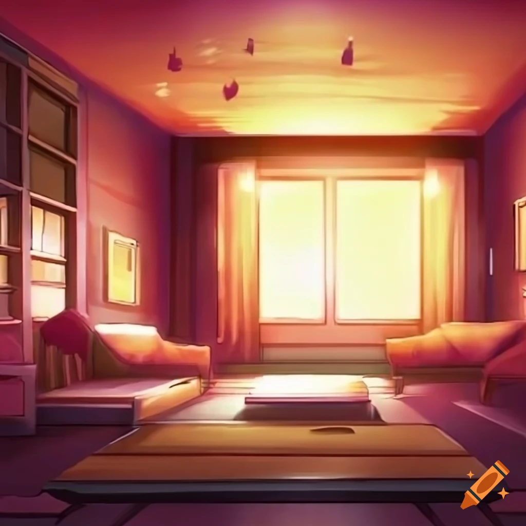 Living room anime background