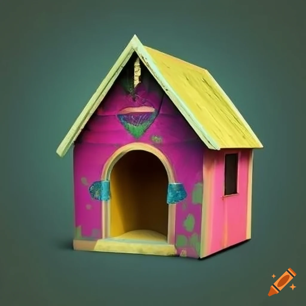 A whimsical doghouse