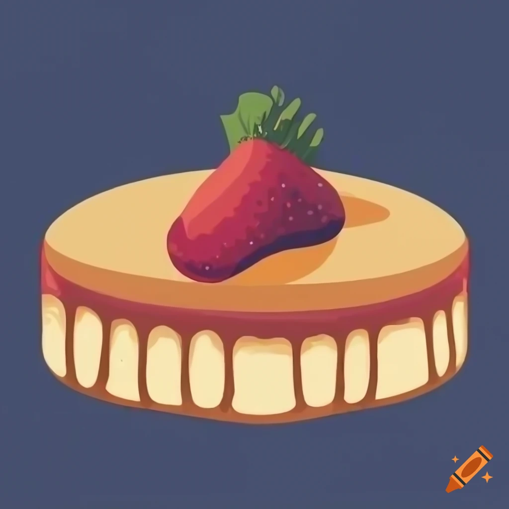 A cheesecake in a vectorial style on Craiyon