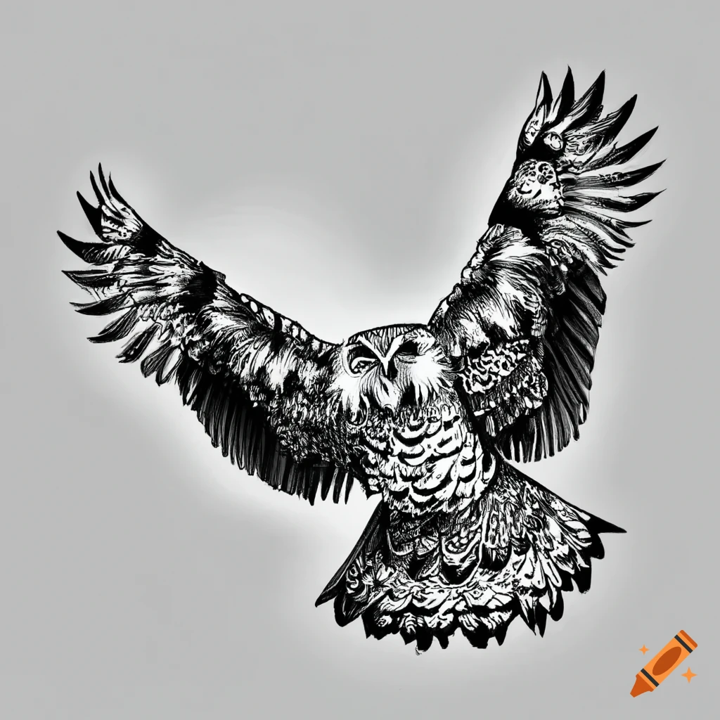 Simple Monochrome Vector Image Flying Eagle Stock Vector (Royalty Free)  2361267431 | Shutterstock