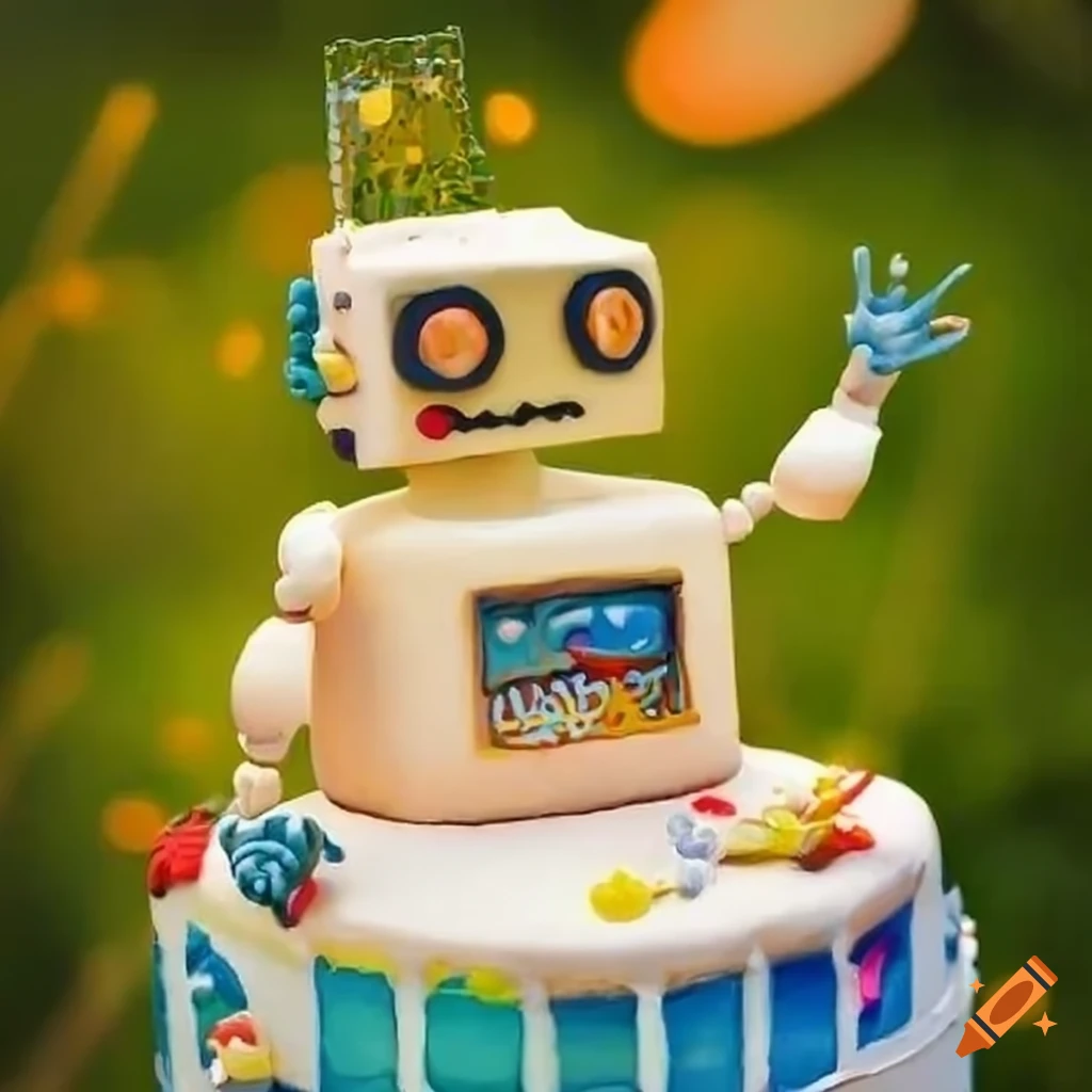 Robots Cake Design Images (Robots Birthday Cake Ideas) | Robot cake, Cake,  Birthday cake