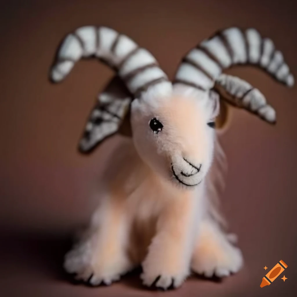 Soft cuddly goat dragon ghost toy