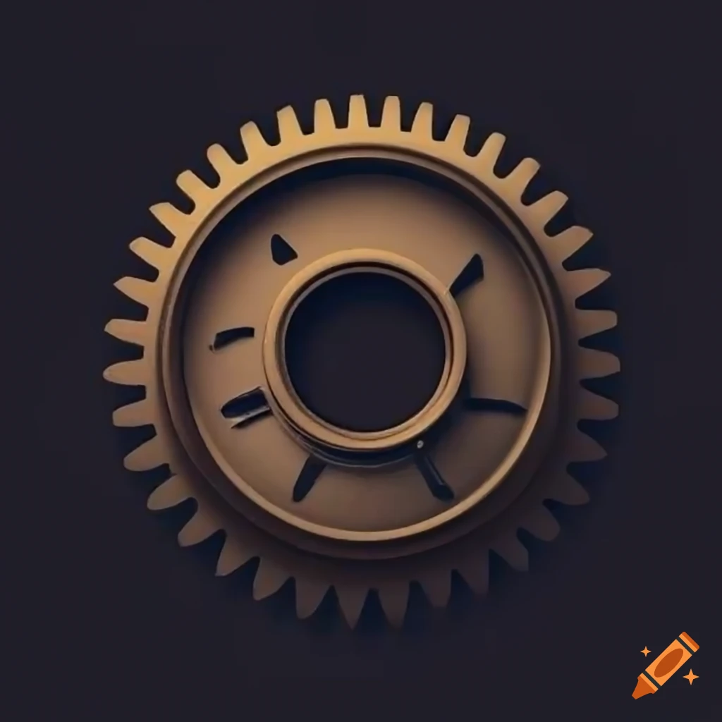 Gear Gui Design Ui image of a gear in a simple style with high detail