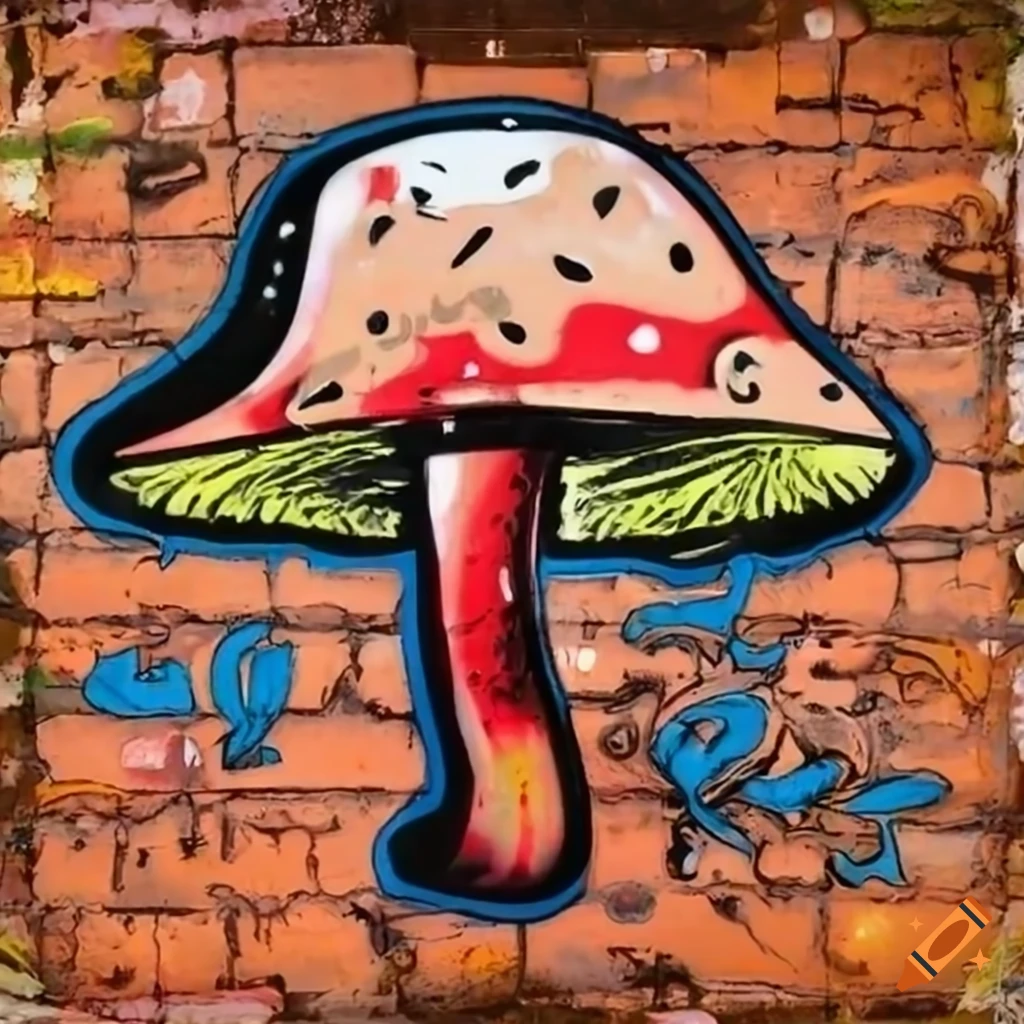 Mushroom graffiti on Craiyon