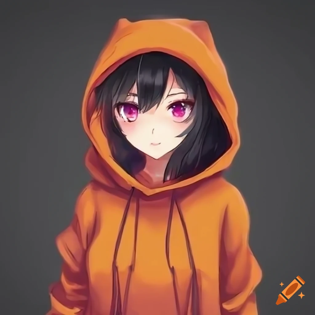 anime girl with a sword and a hoodie in a dark room. generative ai.  28458179 Stock Photo at Vecteezy
