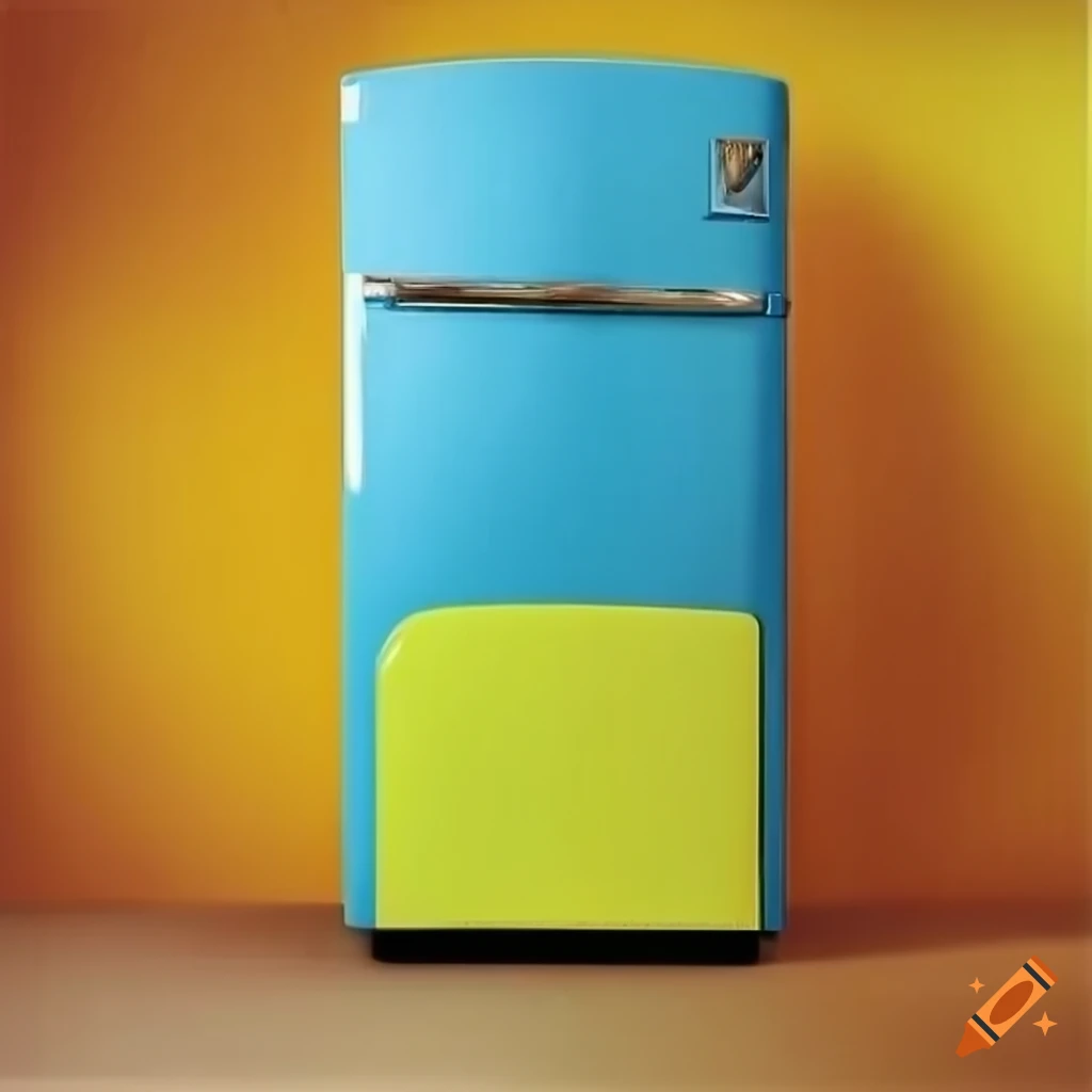 1970's-refrigerator color full-size hyper-realistic on Craiyon
