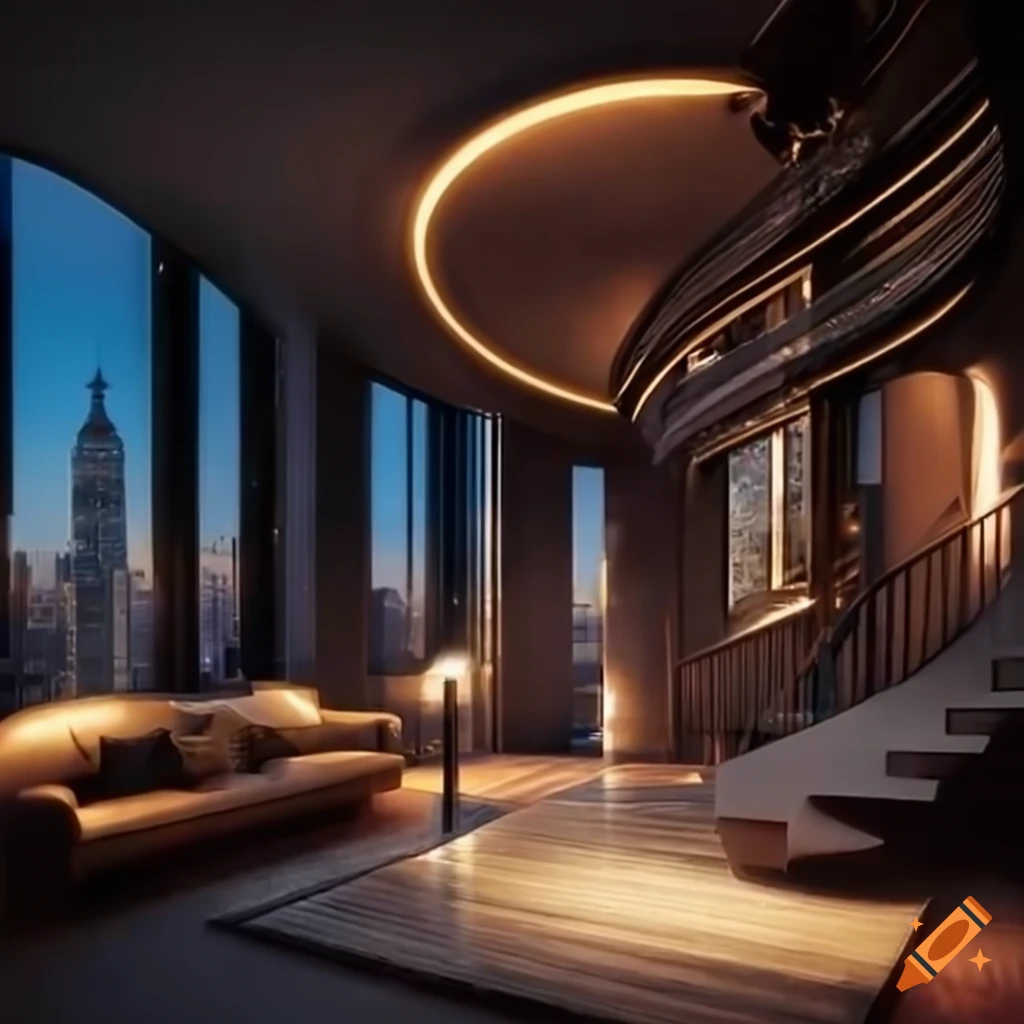 luxury penthouse apartment interior