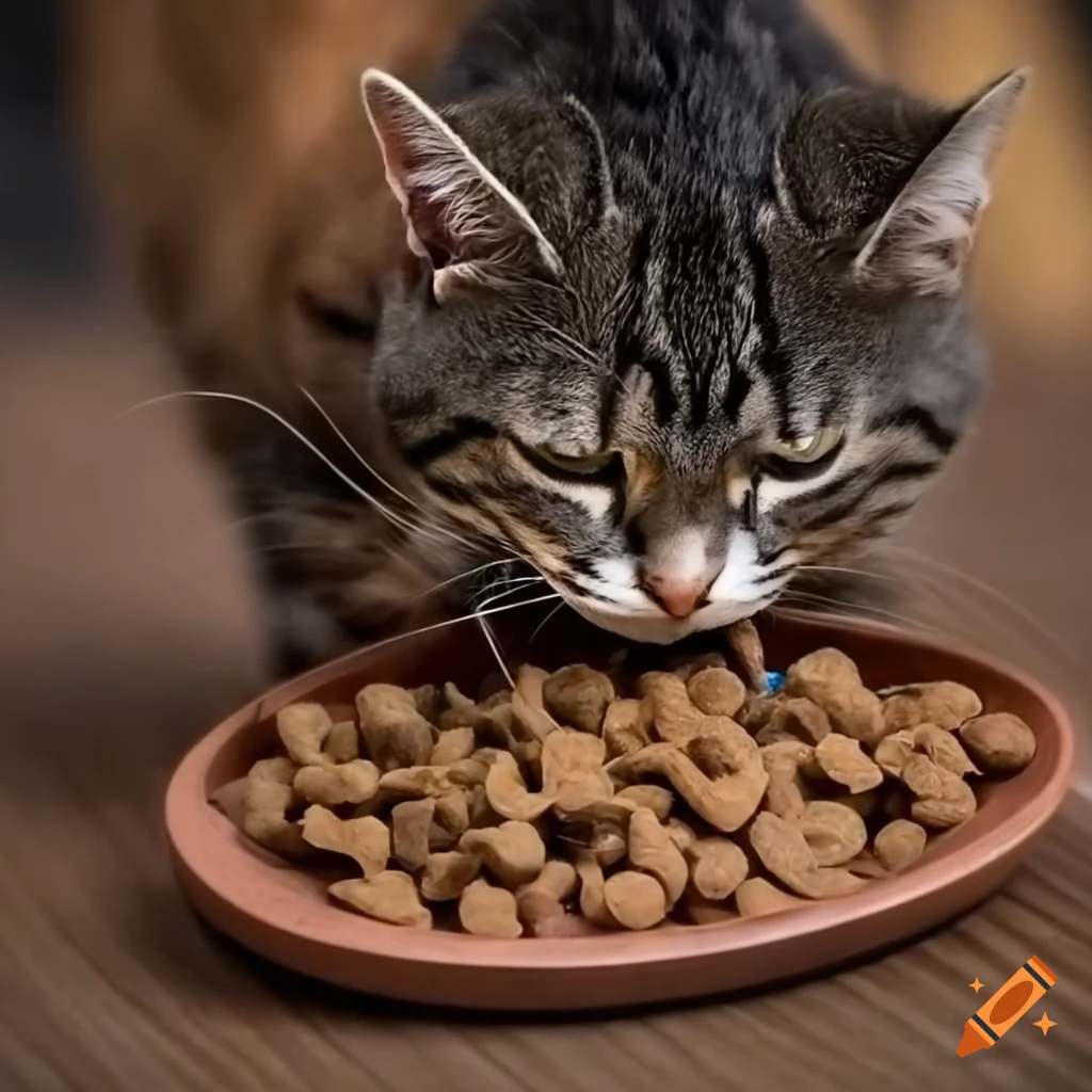Dry food for cats in powl