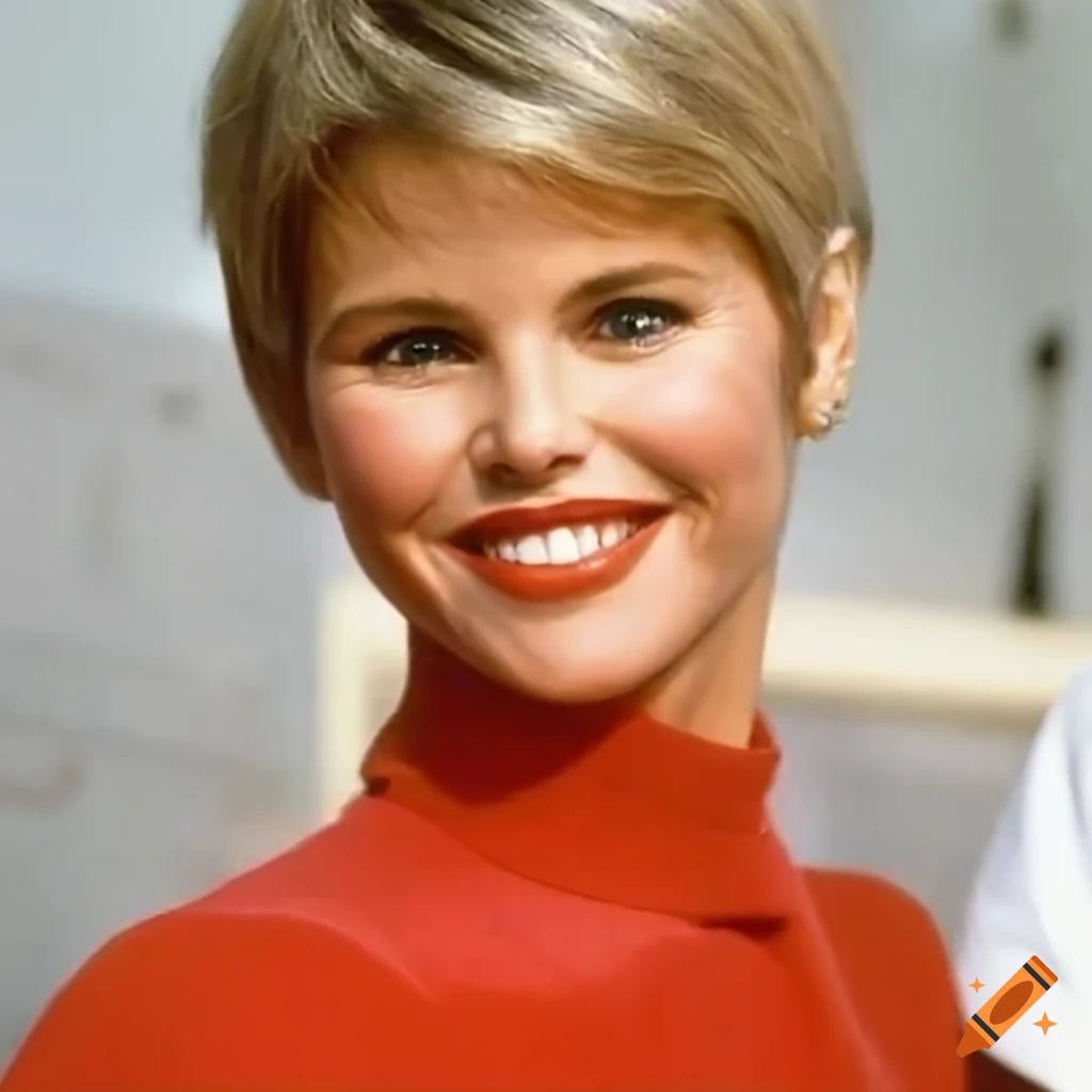 Young christie brinkley circa 1978, with a very short pixie haircut