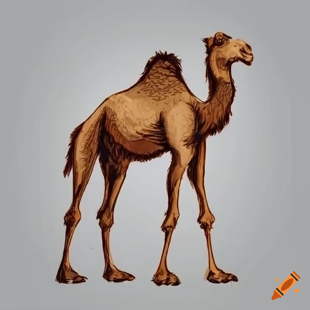 Animals Colouring Worksheets - Camel - Kidschoolz