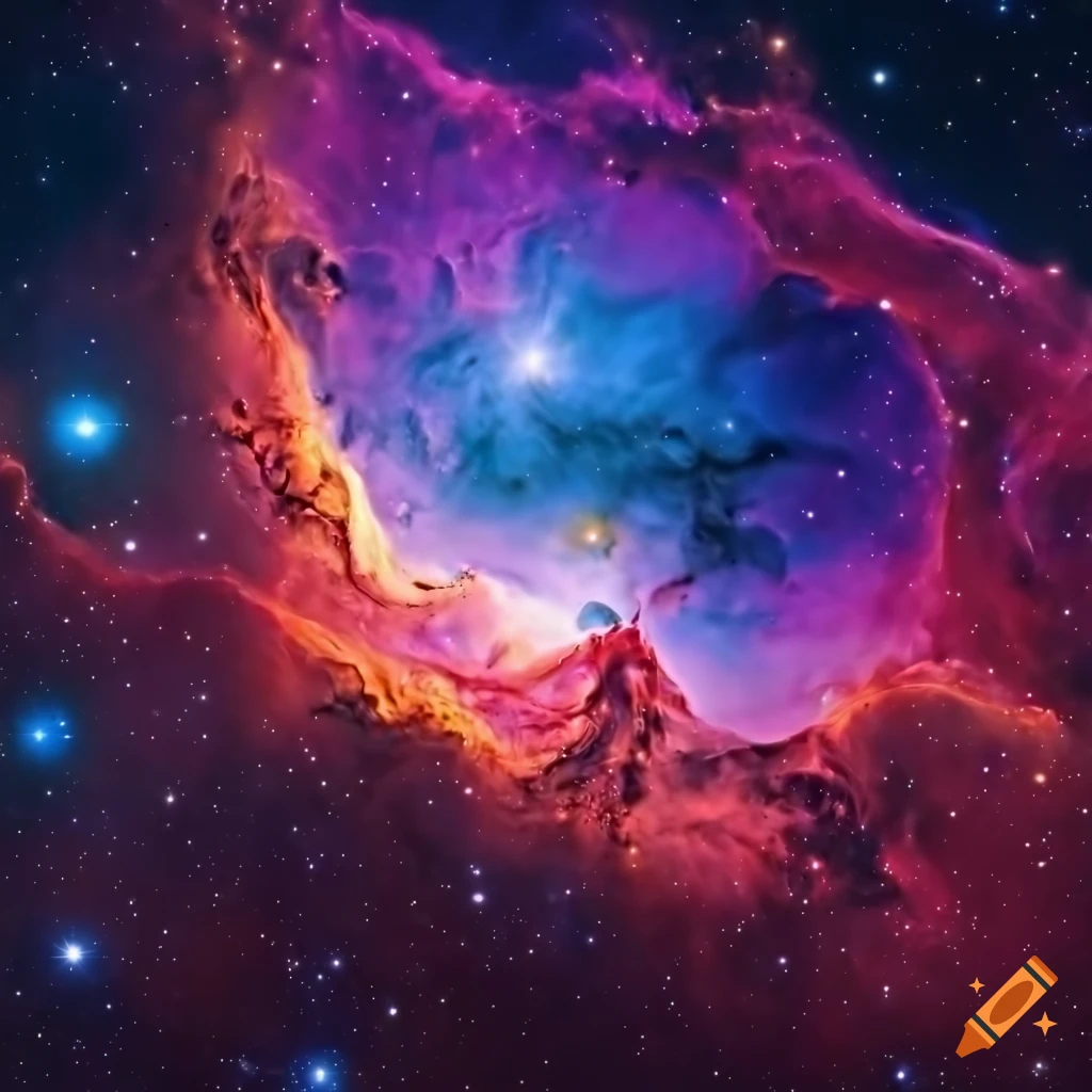 Colorful nebula in high resolution, hdr panoramic view on Craiyon