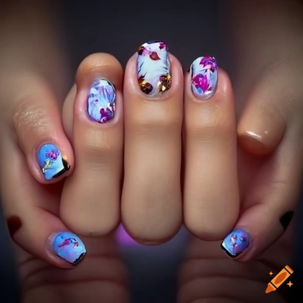 Beautiful Nail Art Manicure Nail Art Stock Photo 757138573 | Shutterstock