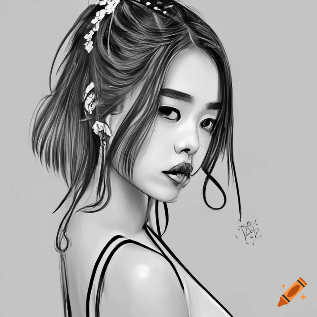 Girl Sketch Drawing - Step By Step - Cool Drawing Idea-saigonsouth.com.vn