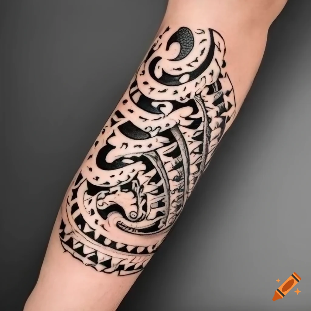 tattoosbyzay:polynesian-forearm-sleeve-addition-polynesian-tribal