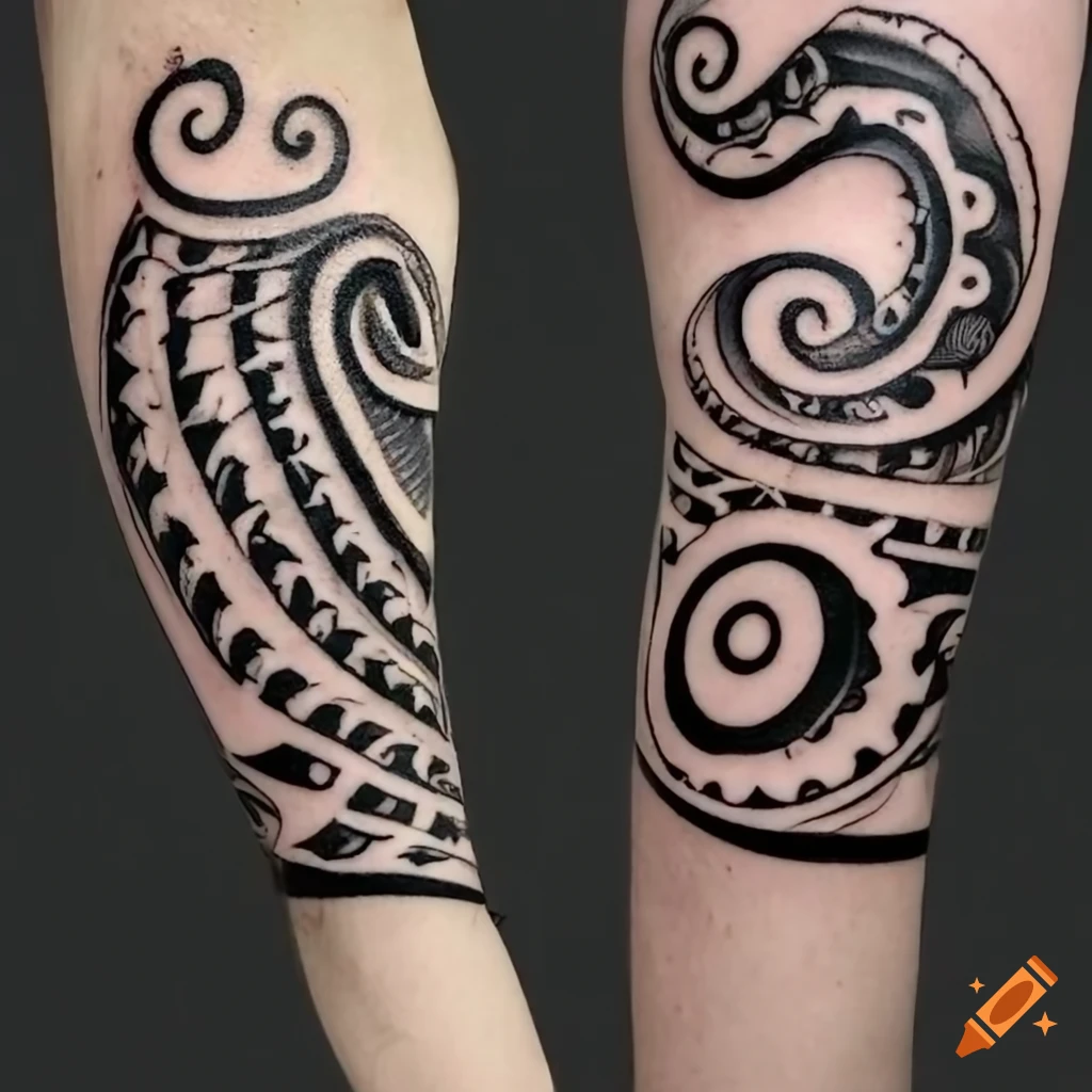 Polynesian arm band tattoo are.all free hand #tattootrend #tattoolover... |  TikTok