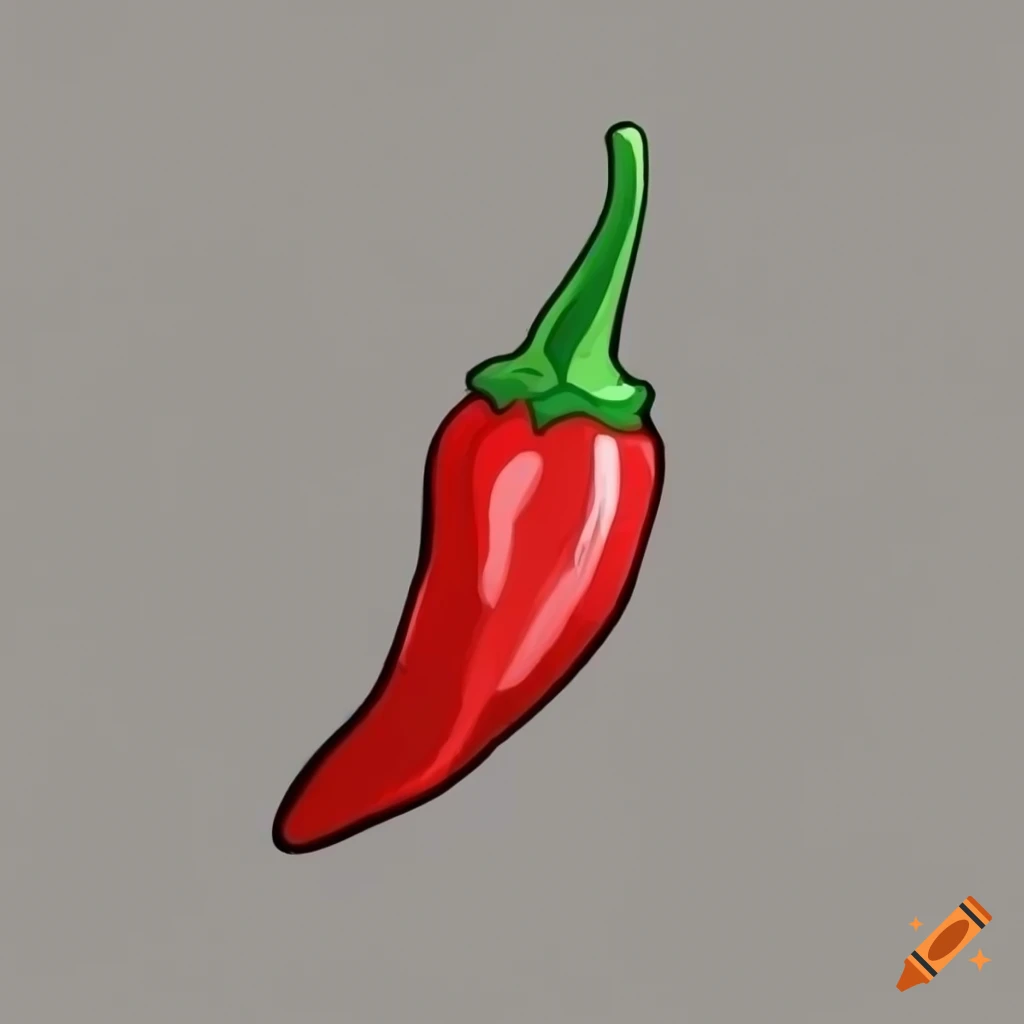 Red Chilli Pepper. Hand Drawing Watercolor on White Background Stock  Illustration - Illustration of isolate, element: 134184897