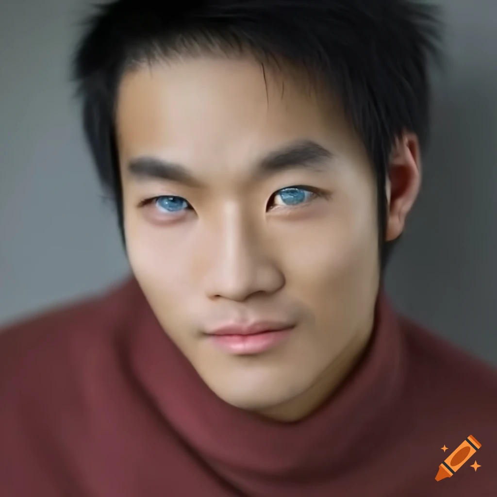 If European man has blue eyes and Asian woman dark eyes, can their