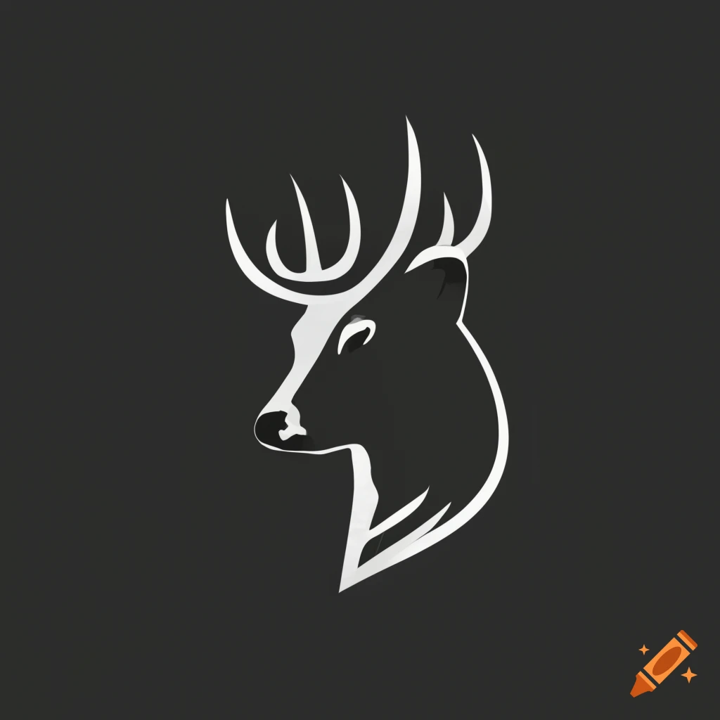 deer head logo - vector | Vector logo, Deer, Deer head
