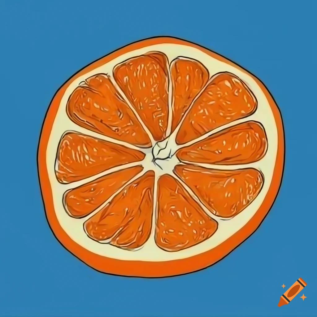 orange slice sketch
