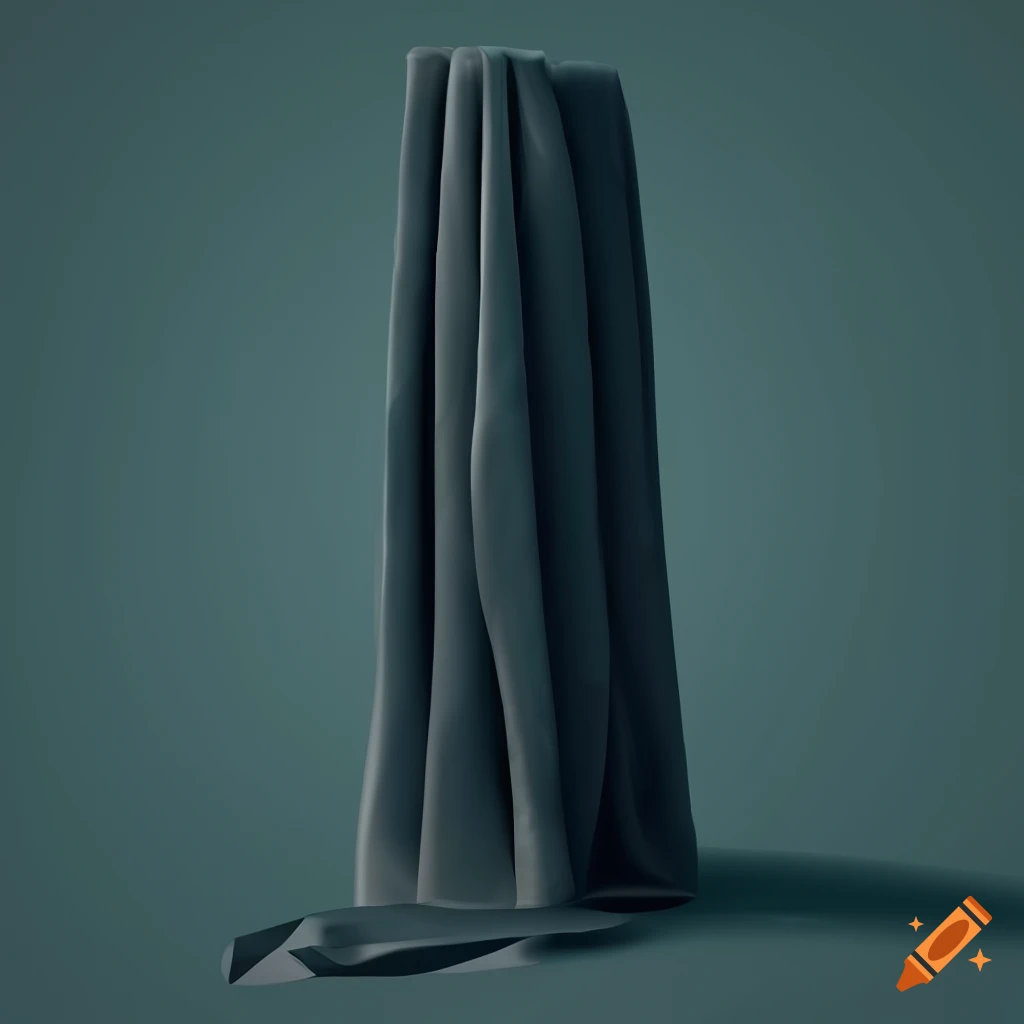 Digital, abstract, 3D, an up close shot of, a tall and grey cylinder ...
