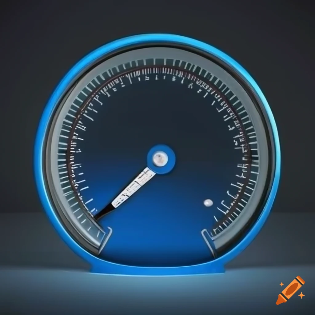 3d illustration of pressure gauge without frame, set against a gradient