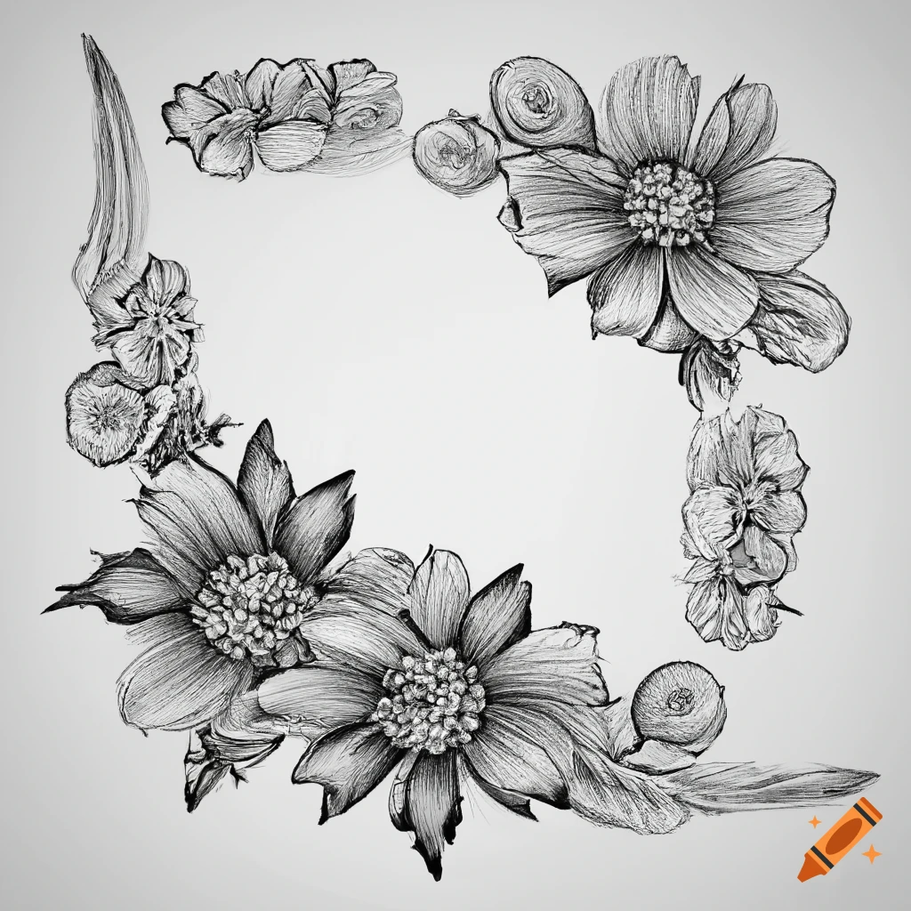 Realistic flower coloring pages, Illustration bellflower drawing, blossom flower  drawing. flower coloring page for adults and children, sketch art, pencil  drawing flowers, flower cluster drawing 21192880 Vector Art at Vecteezy