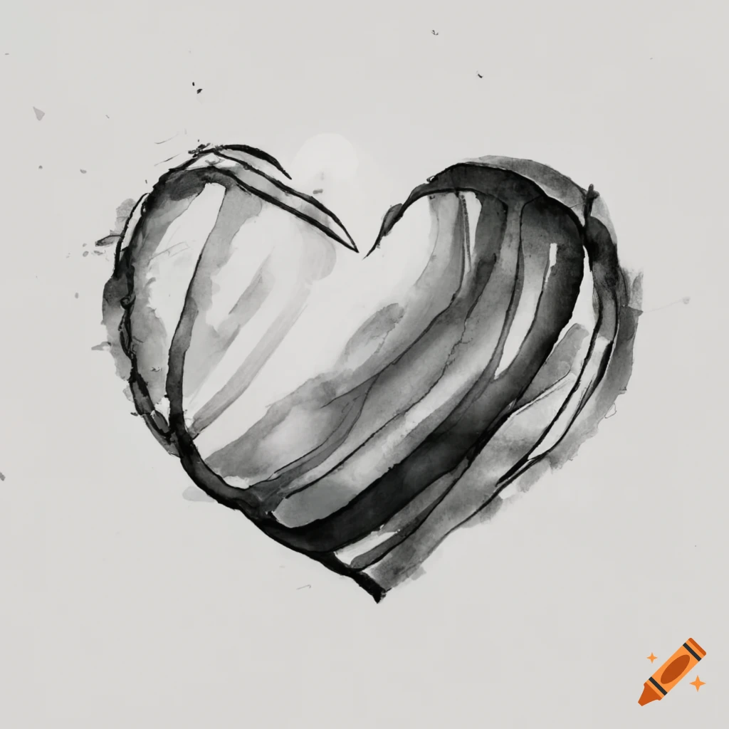 love heart shape sketch | Cool heart drawings, Heart drawing, Love heart  drawing