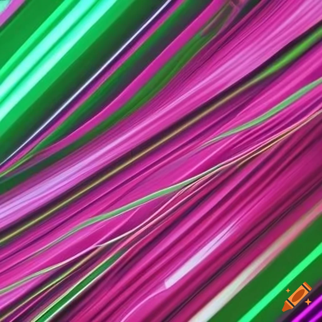 Pink and green lines crossing and intersecting