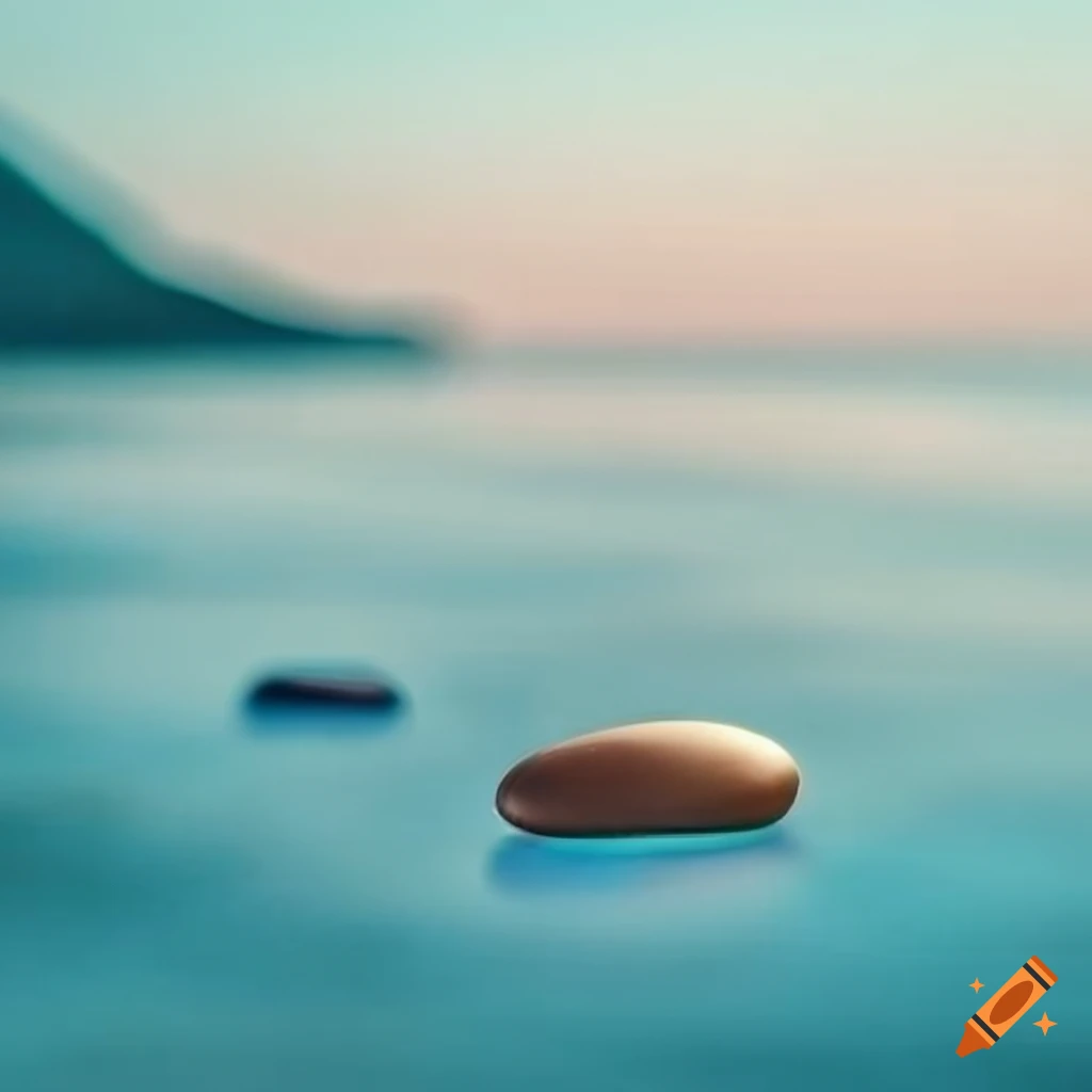 Glass pebble beach on Craiyon