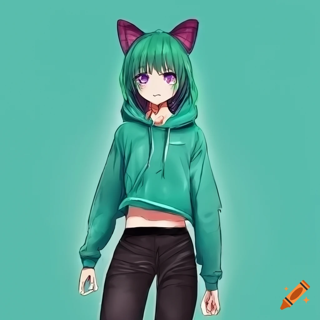 Oversized Hoodie : streetmoe | Anime girl, Anime hoodie, Drawing anime  clothes