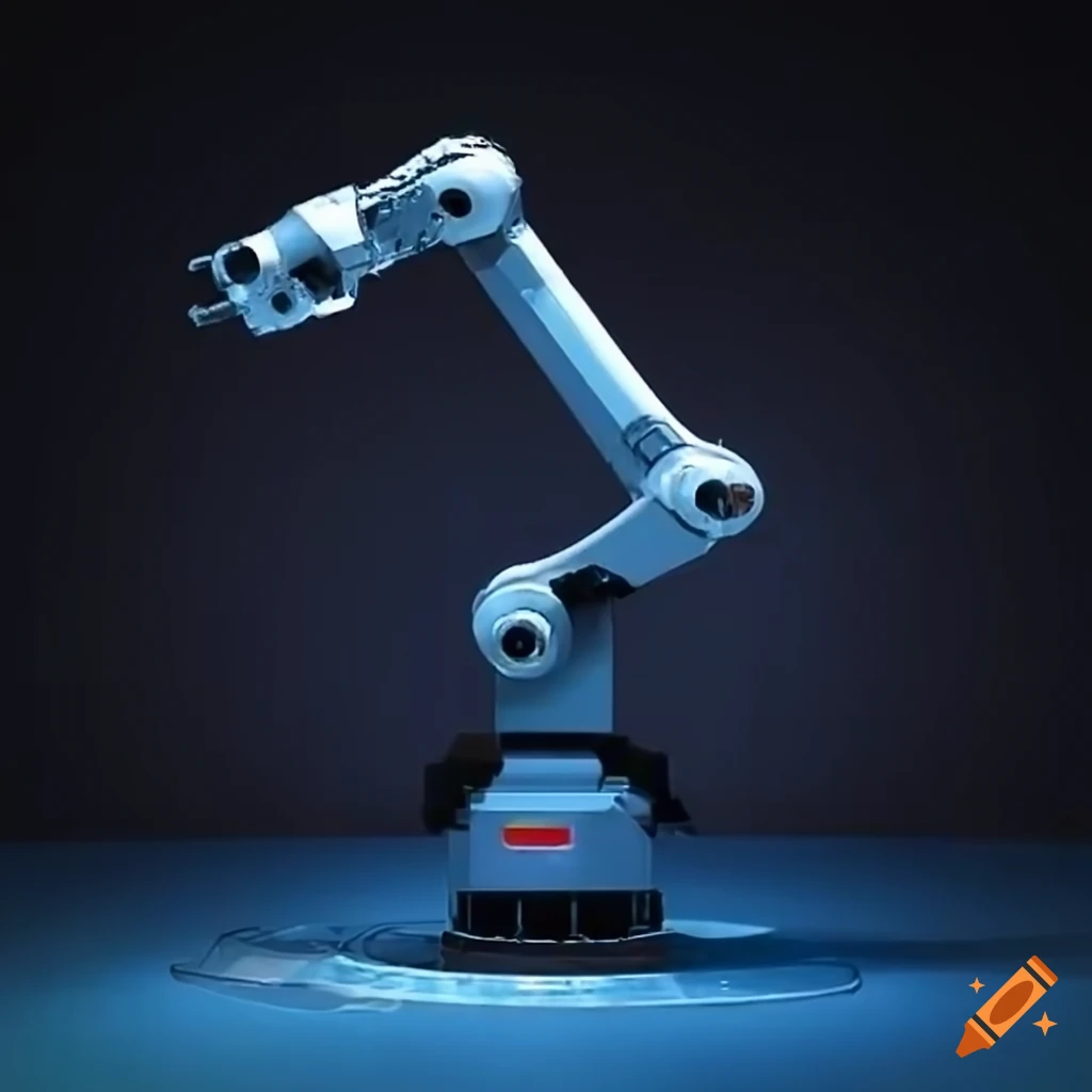 Generate kinematic schema of 6 axis robot on Craiyon