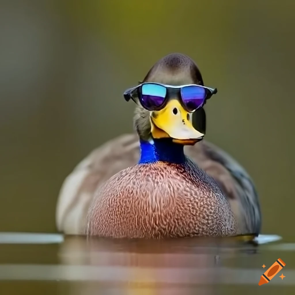 Cool duck with sunglasses on Craiyon
