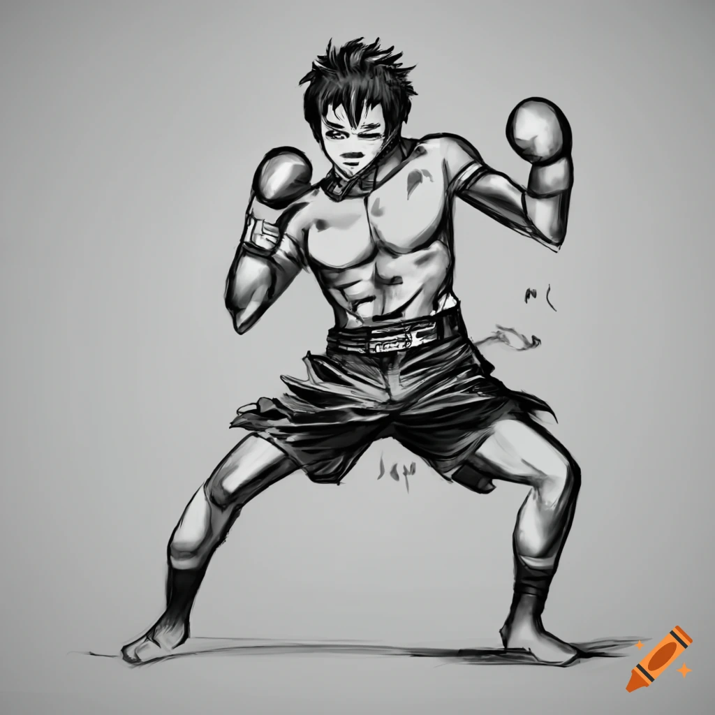 Free Photo Prompt | Anime Girl Kick Boxing Image
