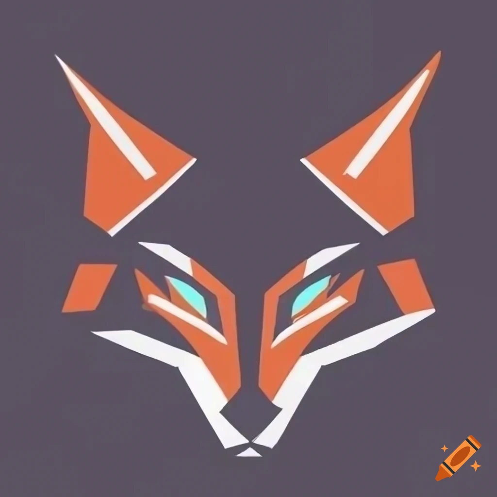 Cyber fox logo on Craiyon