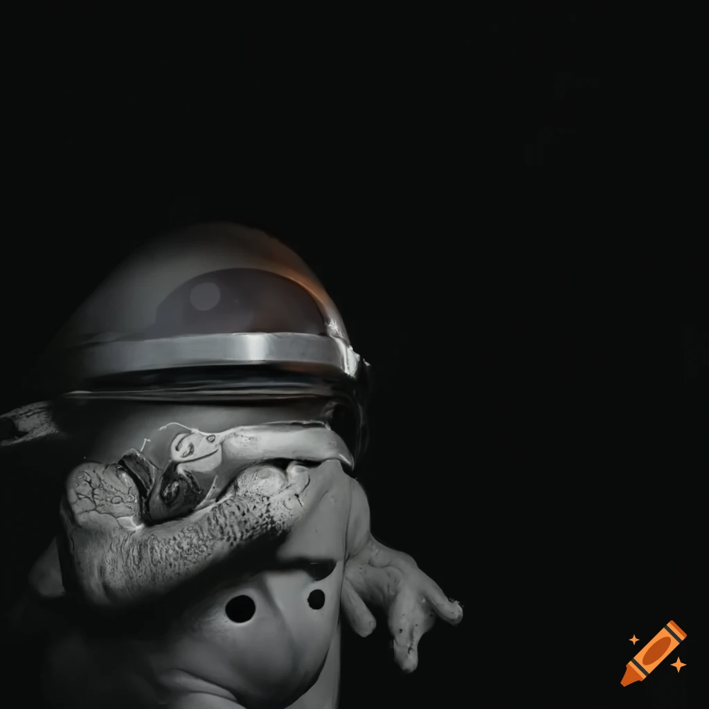 a frog wearing a space helmet