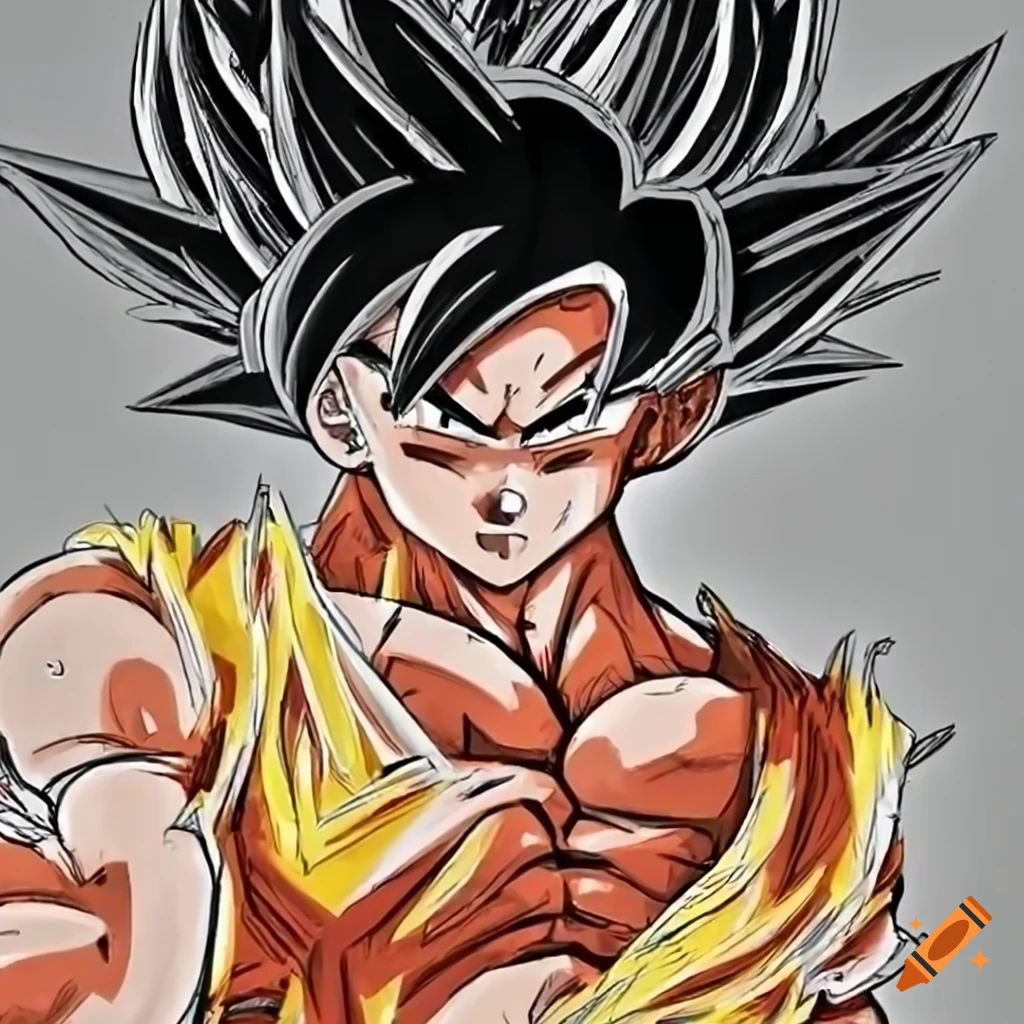 My drawing of Goku Ultra Instinct — Steemit-saigonsouth.com.vn
