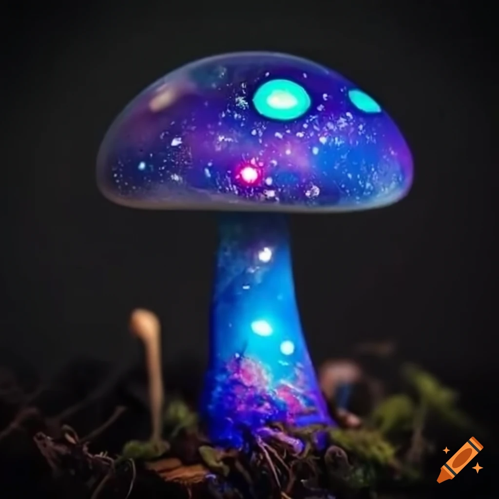 Galaxy mushroom grows on Craiyon