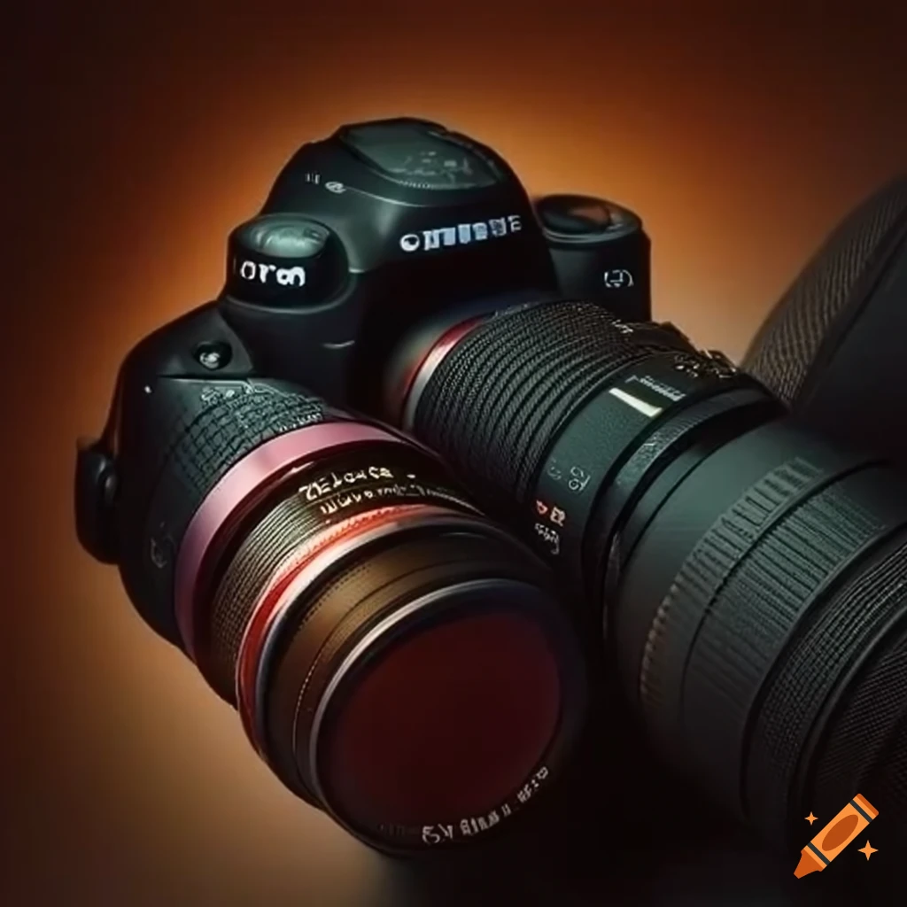 A digital nikon d3300 camera with 3 lenses posed as an  