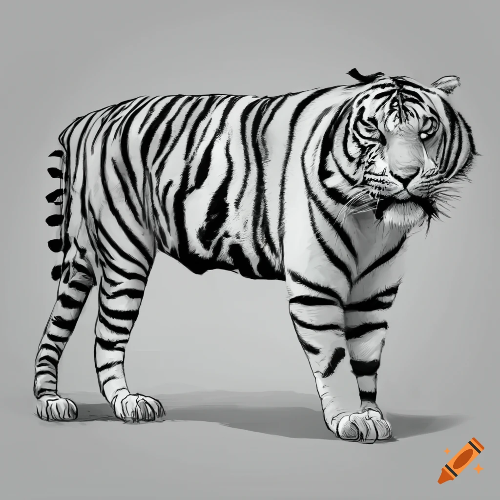 Tiger Drawing Ideas ➤ How to draw a Tiger