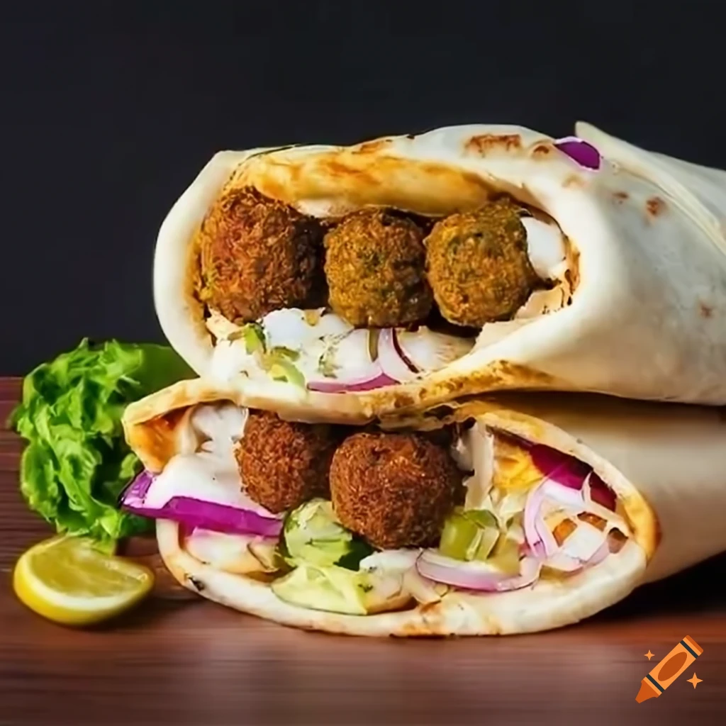 Shawarma and shawarma with falafel